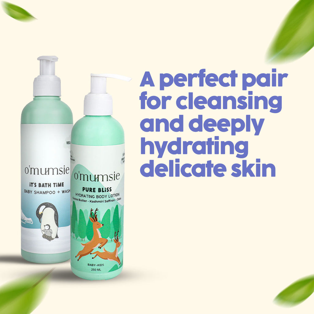 Cleanse & Hydrate Duo – Gentle baby bath kit with shampoo and lotion