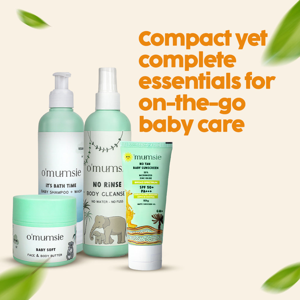 Mini Marvels Newborn Baby Travel Kit with skincare and bath essentials – perfect for on-the-go moms