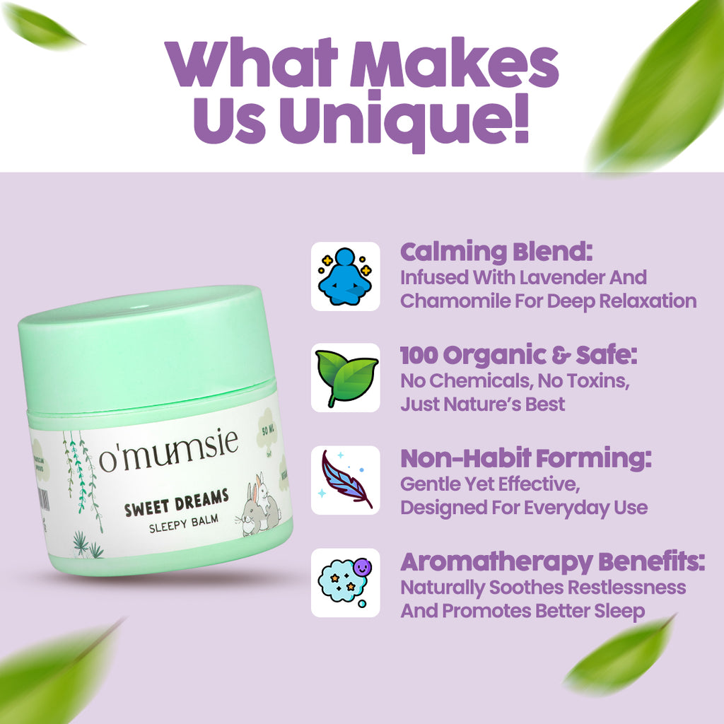 Natural sleep balm for infants and newborns