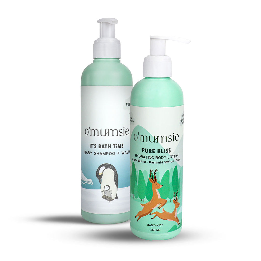 Newborn hair and body care duo for sensitive skin