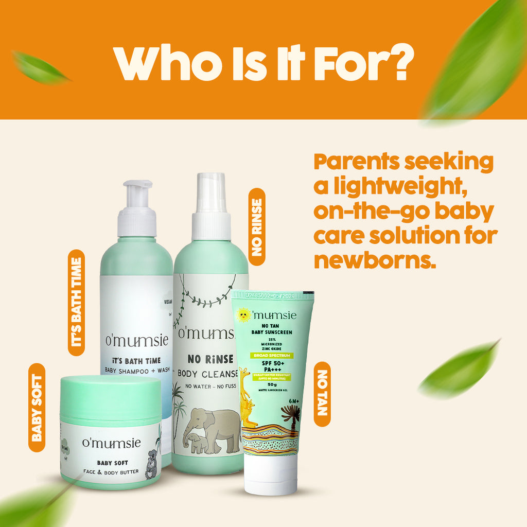 No Rinse Micellar Cleanser for newborns – gentle face & body cleansing without water