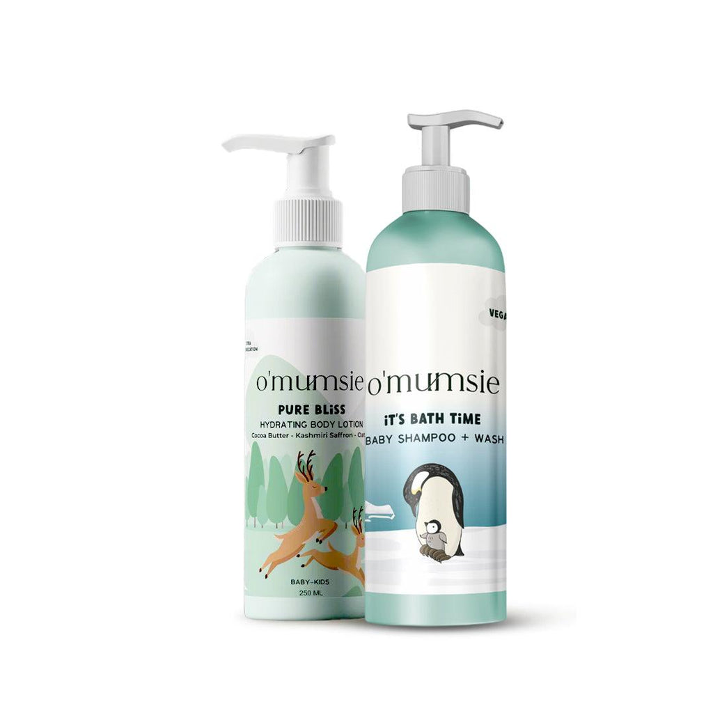 Organic baby shampoo and lotion gift set – perfect for newborns