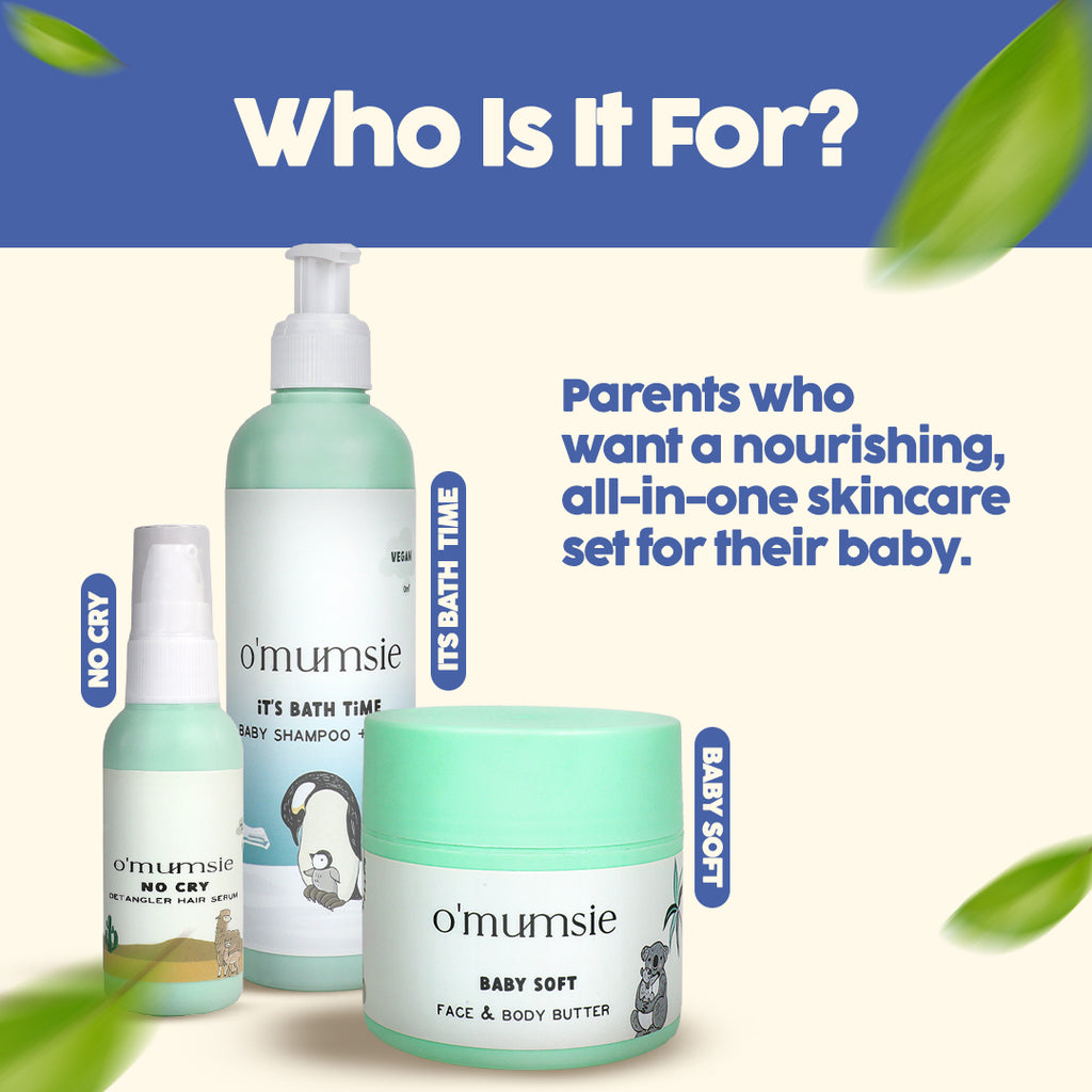 Sulfate-free hair care combo for babies – shampoo and serum